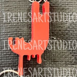 HORROR LETTER J KEYCHAIN